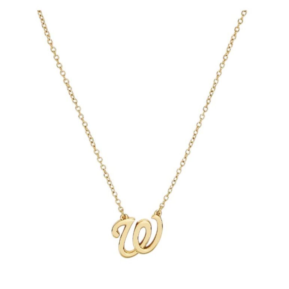 Bijoux Sport by Luv Aj MLB Gold Plated Logo Charm Necklace Washington Nationals